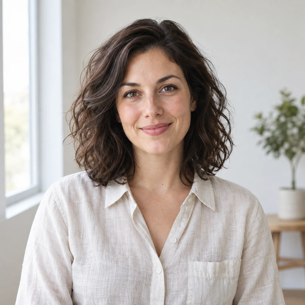 Original portrait photo of a woman